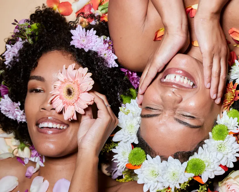 women with flowers